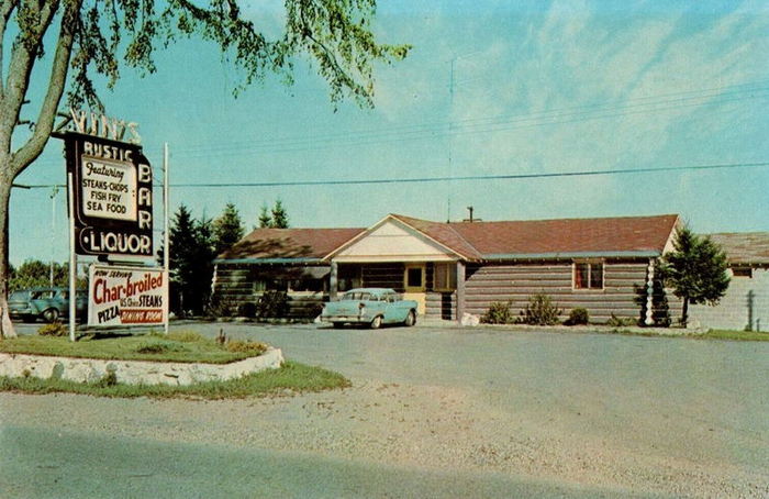 BJs Catering and Event Center (Vins Rustic Bar & Restaurant, BJs) - Vintage Postcard (newer photo)